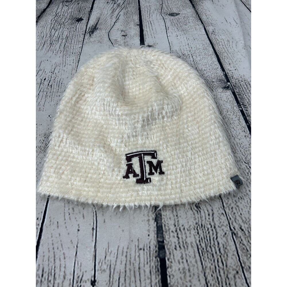 Top of the World TEXAS A&M AGGIES Beanie Fuzzy Cap Hat Winter Youth Beige